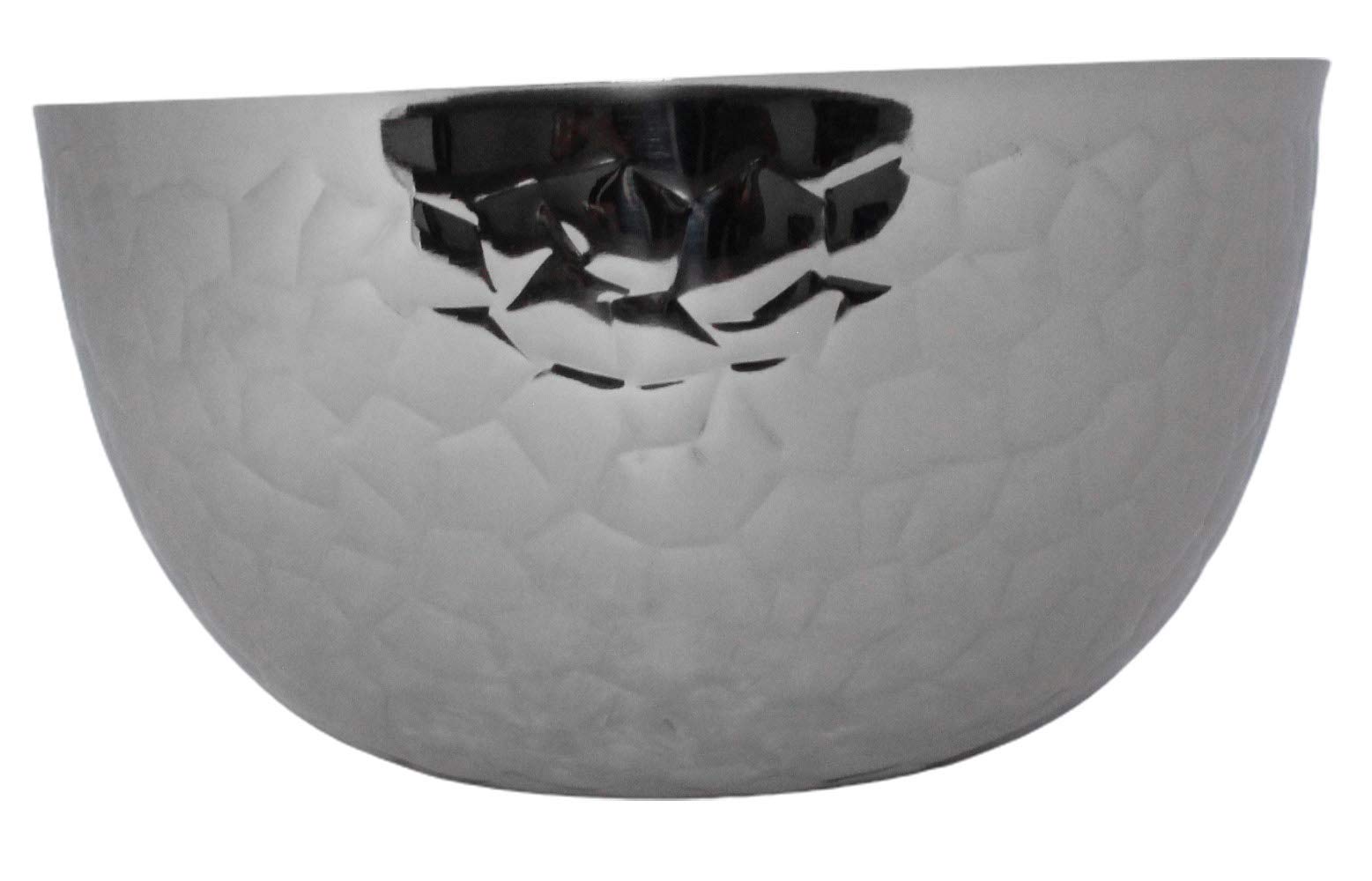 Premium Stainless Steel Salad Bowl - 1.1 Gallon Hammered Design for Chopping, Mixing & Serving - Perfect for Pasta, Fruit, Snacks - Ideal for Restaurants, Catering, Weddings & Parties - Durable Commercial Kitchenware for Food Prep & Entertaining