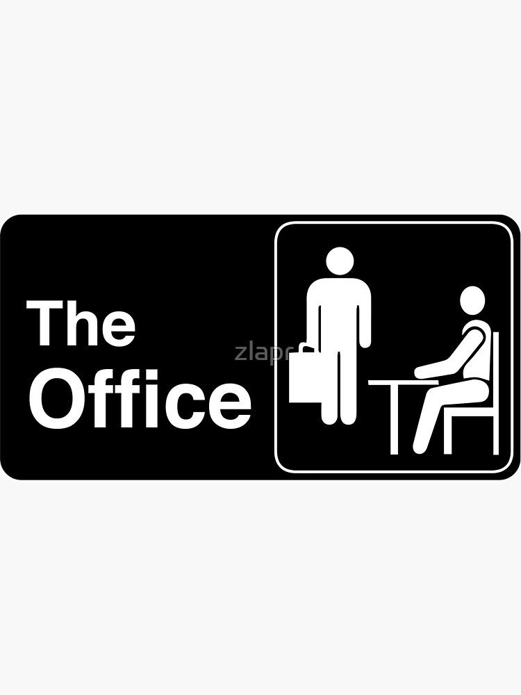 The Office TV Show Logo Sticker - Waterproof Decal for Hydro Flask, Laptop, Skateboard, Phone Case, and Car Decoration