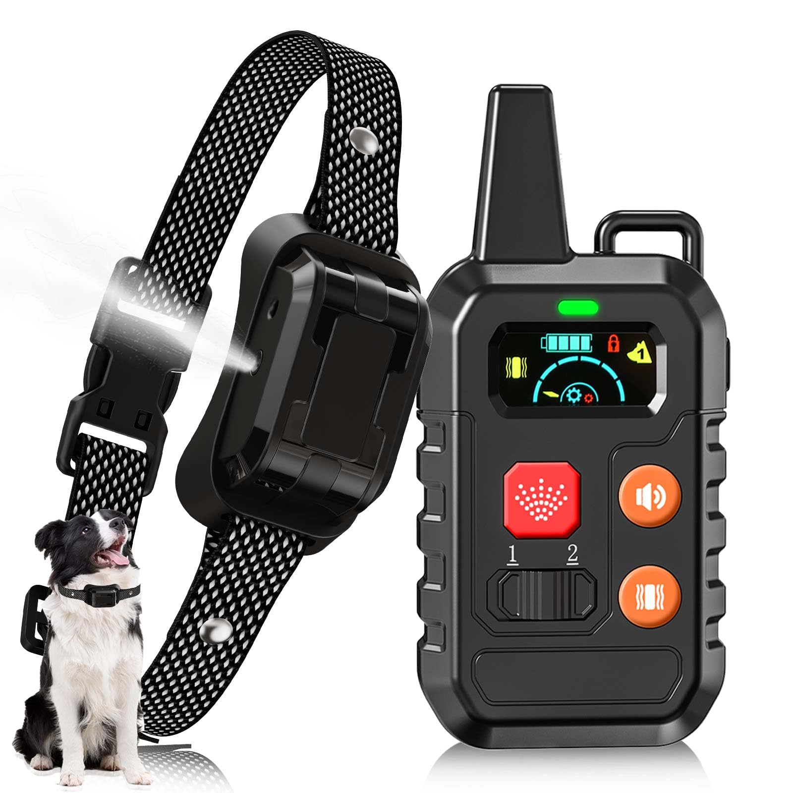 Citronella Spray Dog Training Collar - No Spray Refill Included - Waterproof IPX6 with Beep, Vibration & Spray Modes - 6 Sensitivity Levels for Small, Medium & Large Dogs - Perfect for Bark Control & Outdoor Training