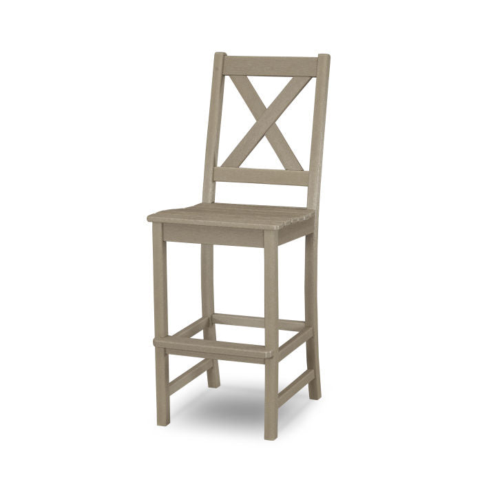 POLYWOOD Braxton Bar Side Chair - Weather-Resistant Outdoor Dining Chair for Patio, Deck, or Poolside - Perfect for Entertaining and Relaxing
