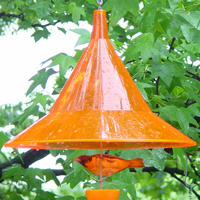 Arundale Hanging Orange Oriole Bird Feeder Hat - Perfect for Backyard Birdwatching and Garden Decoration