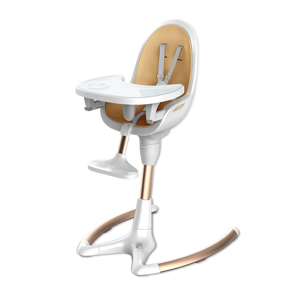 Adjustable Rotating Baby High Chair with Soft PU Leather Cushion - Perfect for Feeding & Playtime at Home or Restaurant