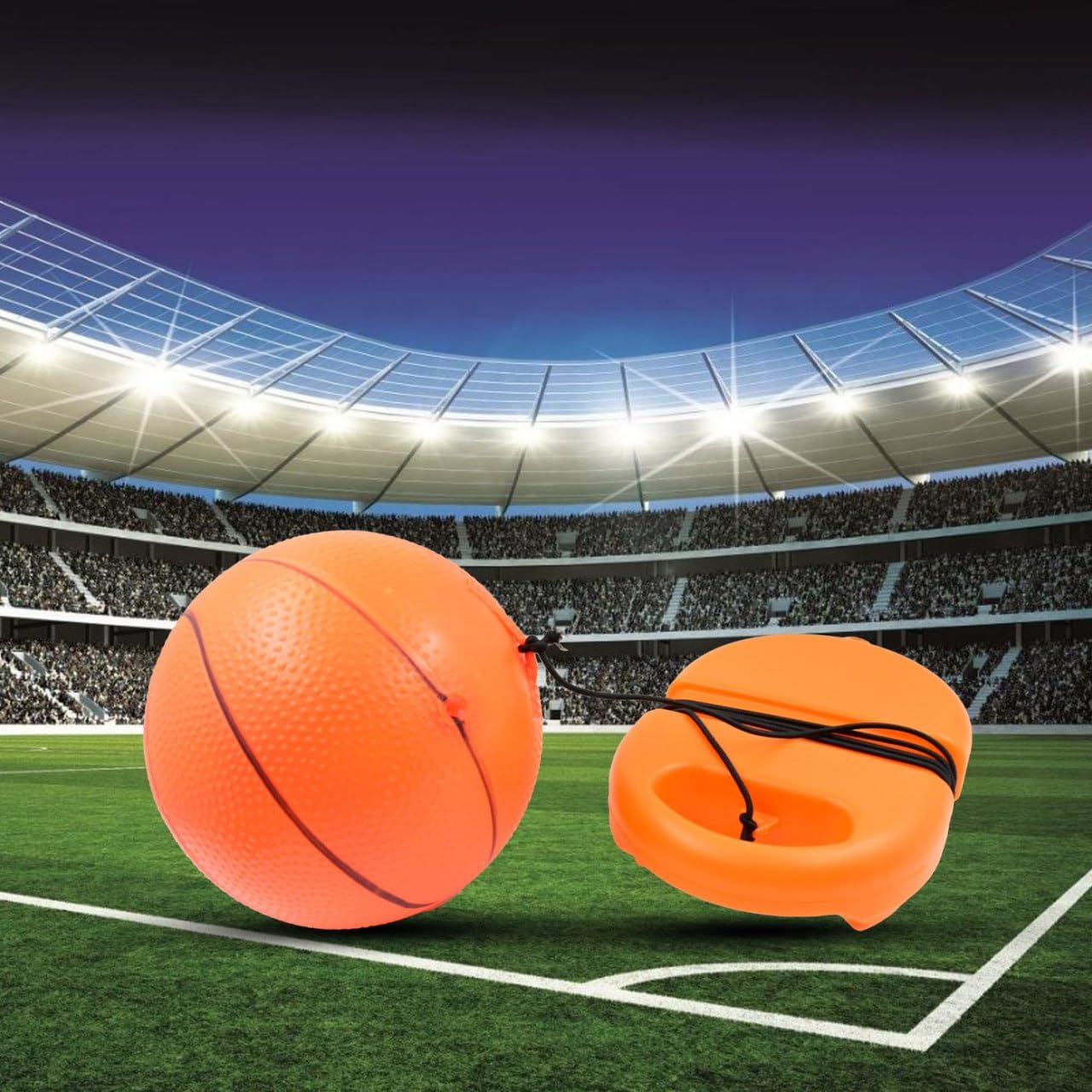 Football Rebound Ball with String - Adjustable Soccer Training Equipment for Kids & Adults | Perfect for Solo Practice, Backyard Drills & Skill Development (1 Set)