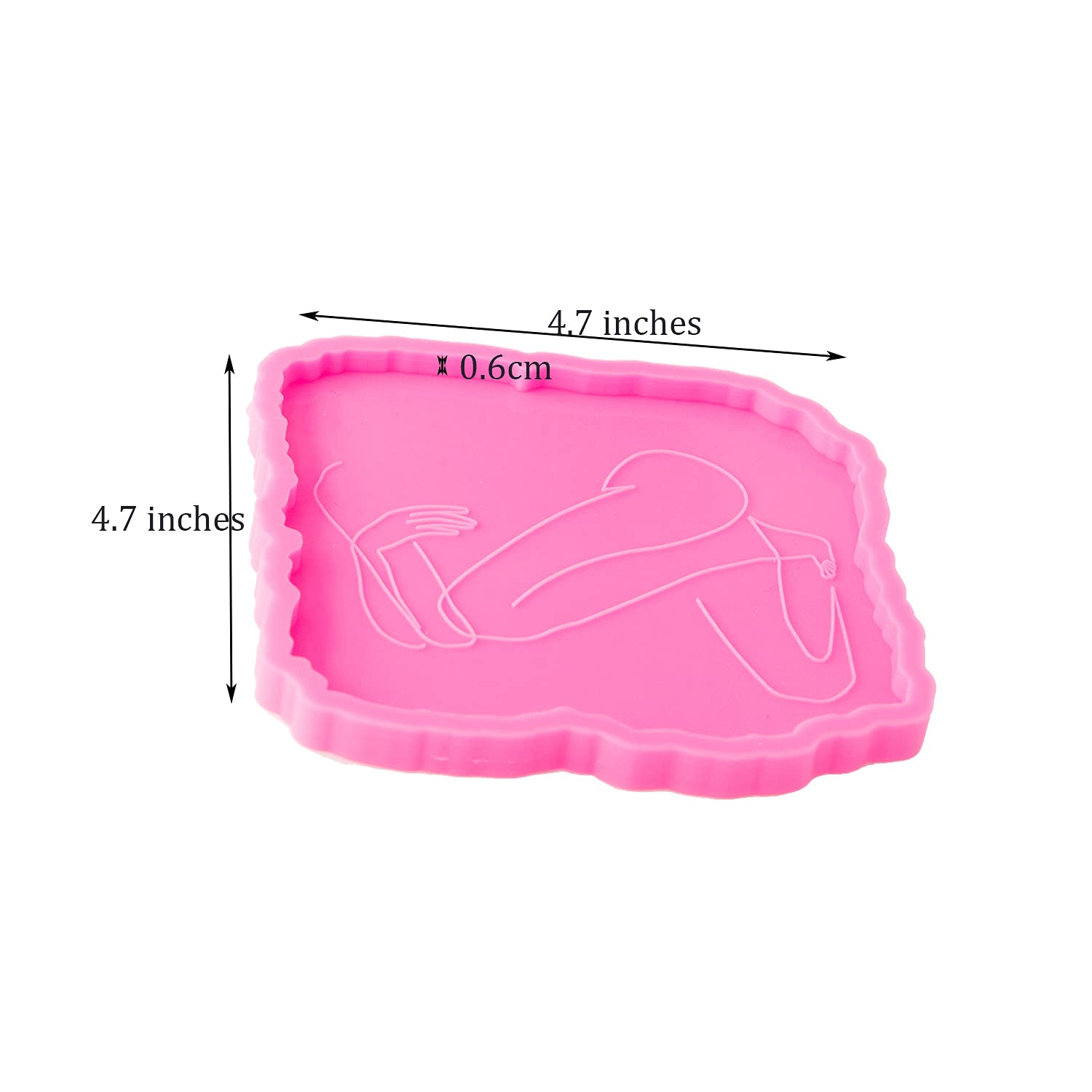 Natural Square Geode Coaster Agate Resin Molds - Premium Silicone Molds for Epoxy Resin Casting, DIY Jewelry Making & Home Decor (YMDY0957) - Perfect for Crafting Unique Coasters, Pendants, and Decorative Pieces