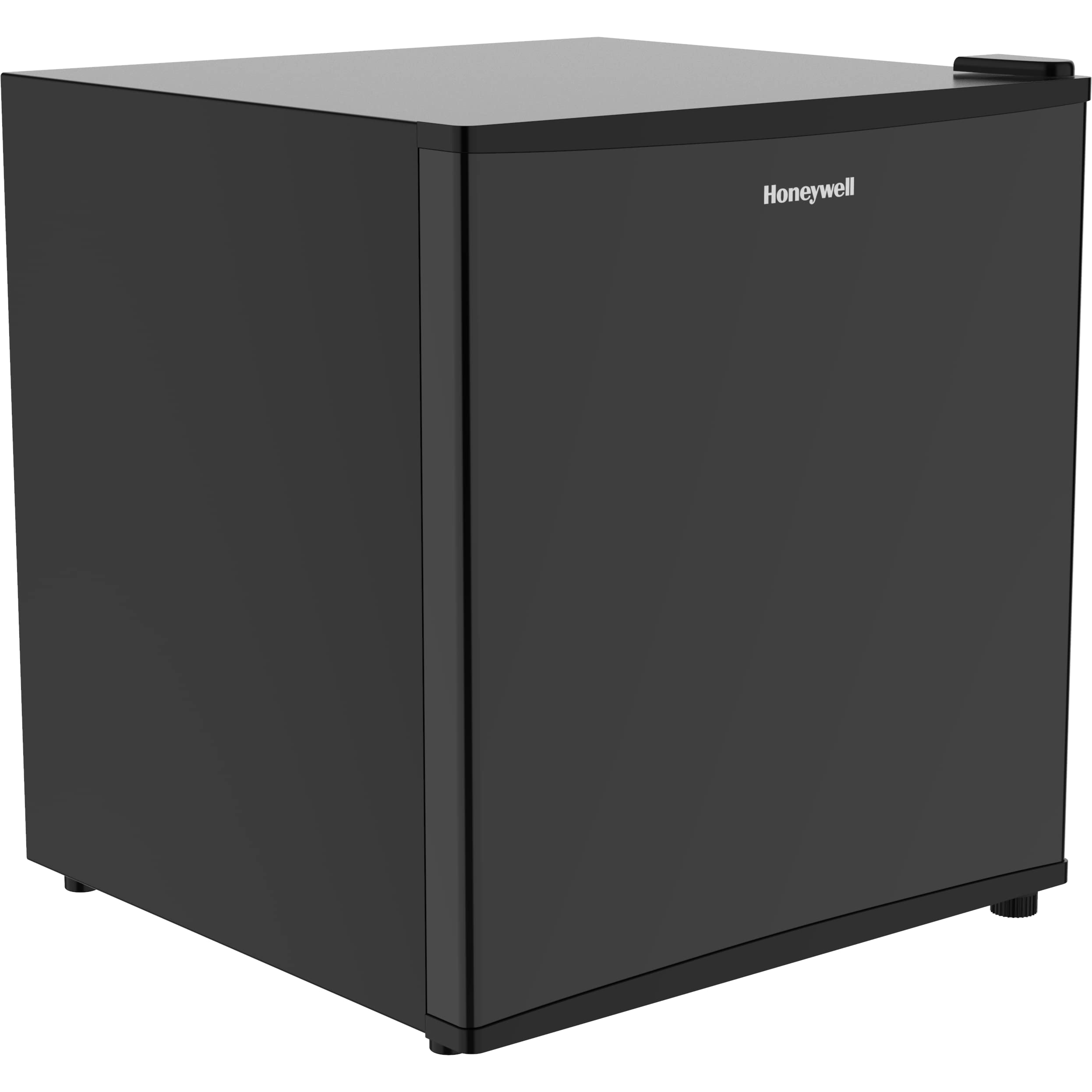 Honeywell 1.6 Cu Ft Compact Mini Fridge with Freezer - Single Door, Adjustable Temperature, Ultra Quiet - Perfect for Bedroom, Office, Dorm Room & Small Spaces - Black