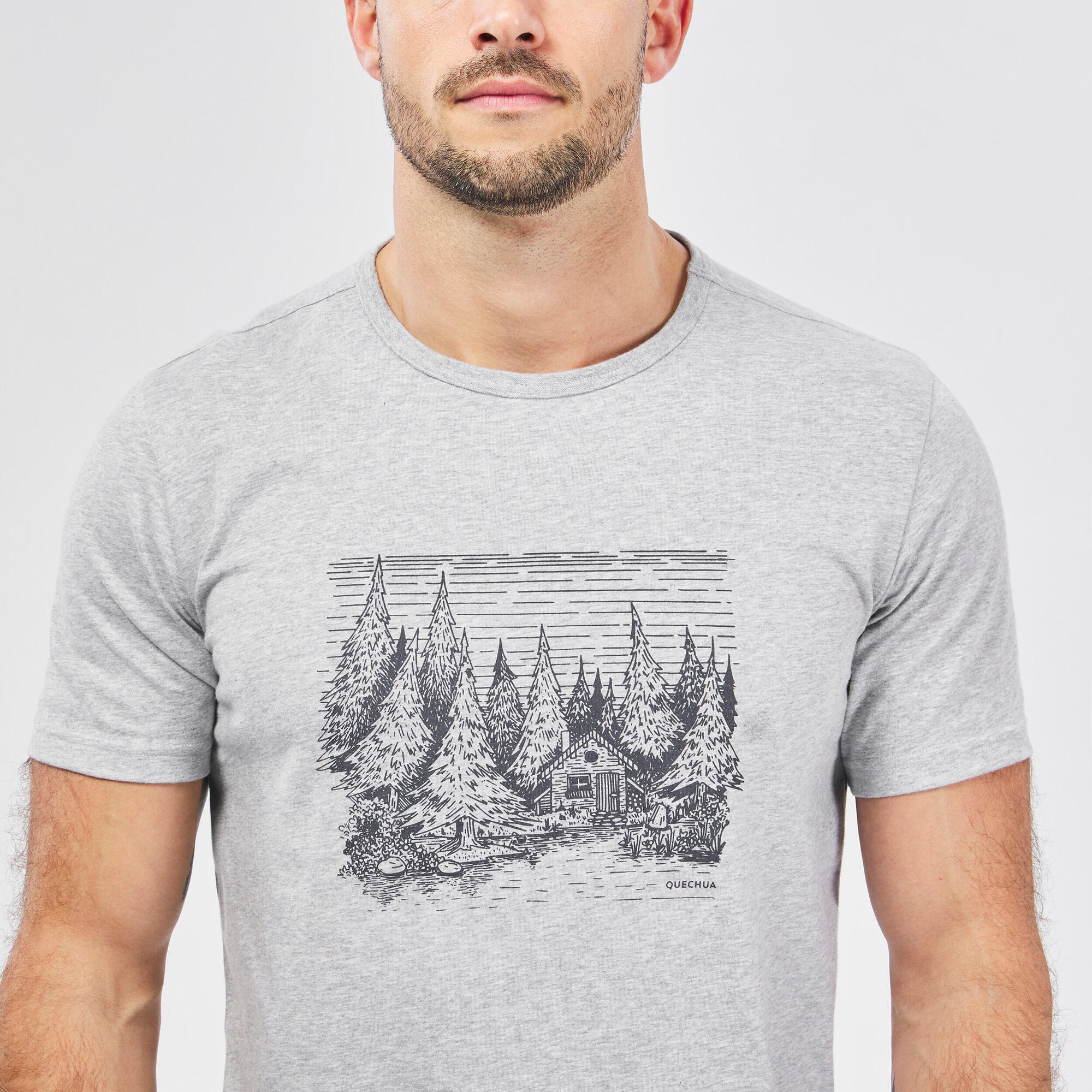Quechua NH100 Men's Hiking T-Shirt - Lightweight Quick-Dry Performance Tee for Outdoor Adventures & Trail Running