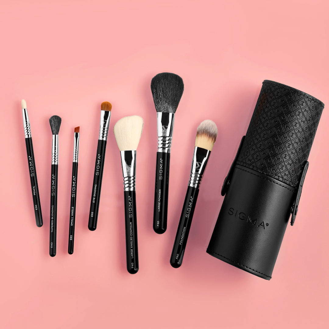 Essential Travel Brush Set - Compact & Portable Makeup Brushes for On-The-Go | Perfect for Vacation, Gym Bag & Everyday Carry