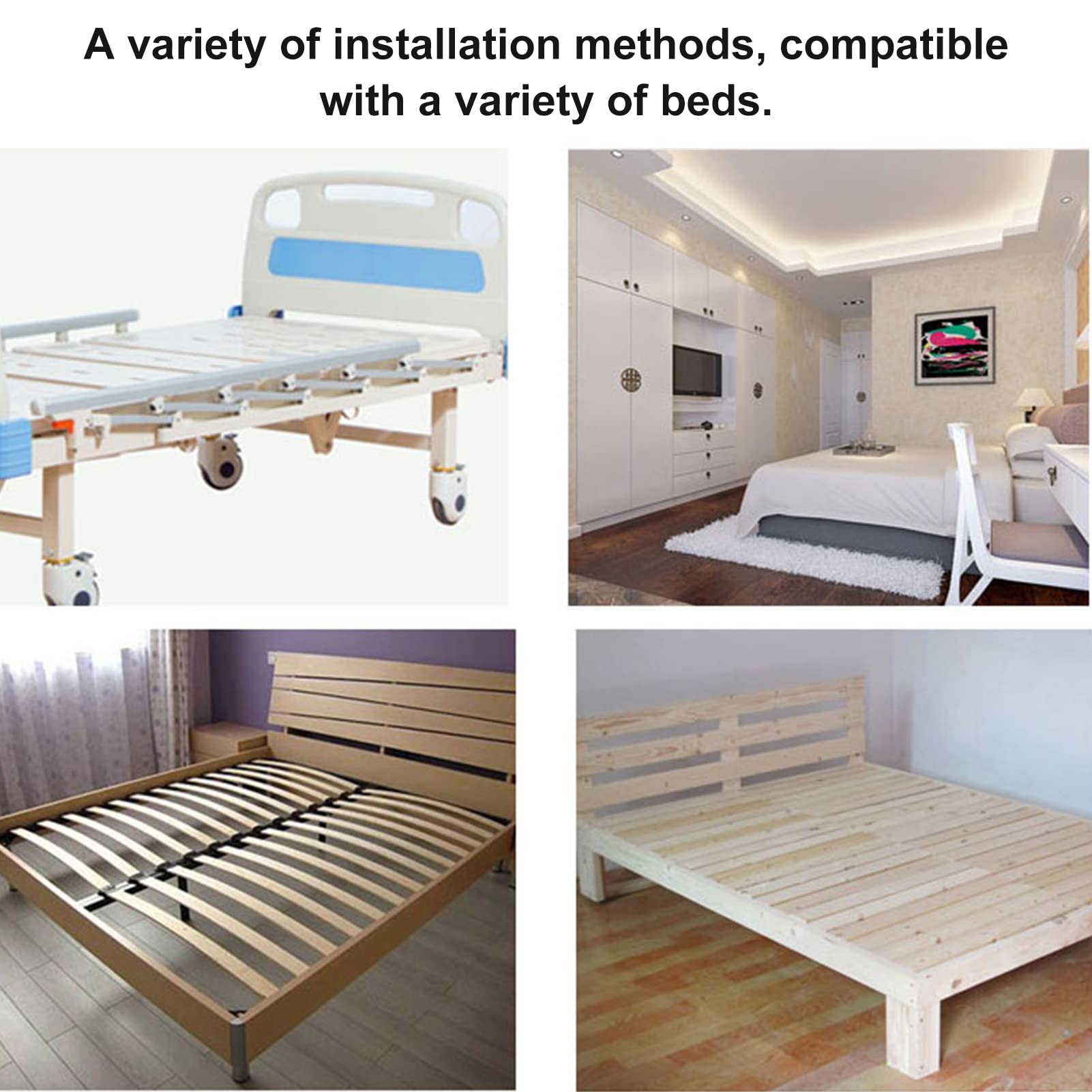 Fall Prevention Safety Bed Rail for Elderly & Disabled - Portable Bedside Hand Guard Support for King/Queen Size Mattresses - Assist with Getting In/Out of Bed - Home & Hospital Use (Brown)