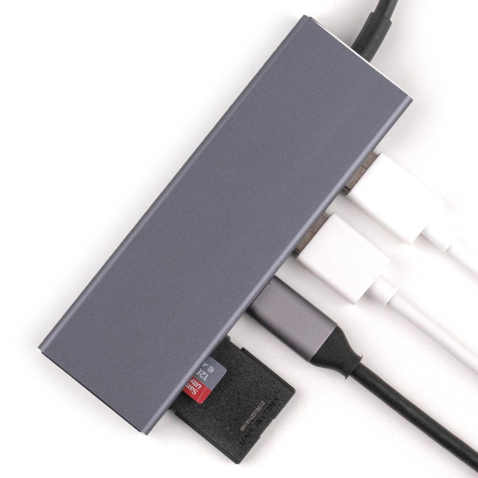 BAYORE 5-in-1 USB C Hub Adapter with USB 3.0 Ports, SD/TF Card Reader - Aluminum USB-C Docking Station for MacBook Pro/Air, iPad Pro, Dell XPS - Perfect for Office Work, Travel & Data Transfer