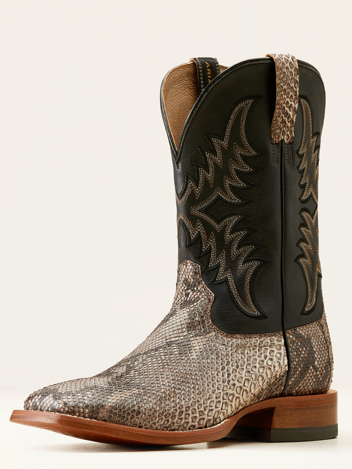 Ariat Men's Dry Gulch Python Cowboy Boots - Tan Ancient Black - Western Style Leather Boots for Rodeo, Country Dancing & Outdoor Adventures