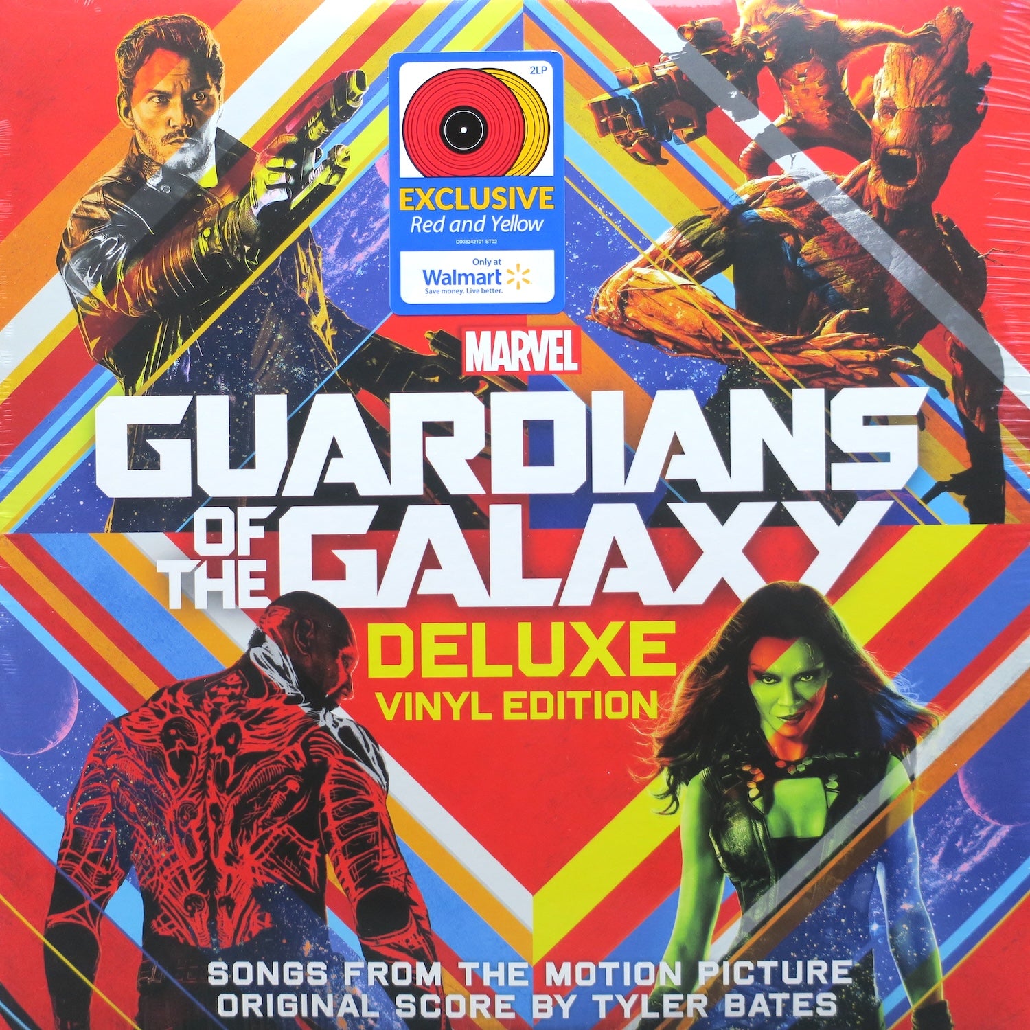 Guardians of the Galaxy (Original Mixtape & Score) Soundtrack - Limited Edition Red & Yellow Vinyl 2LP Record - Perfect for Marvel Movie Fans & Vinyl Collectors