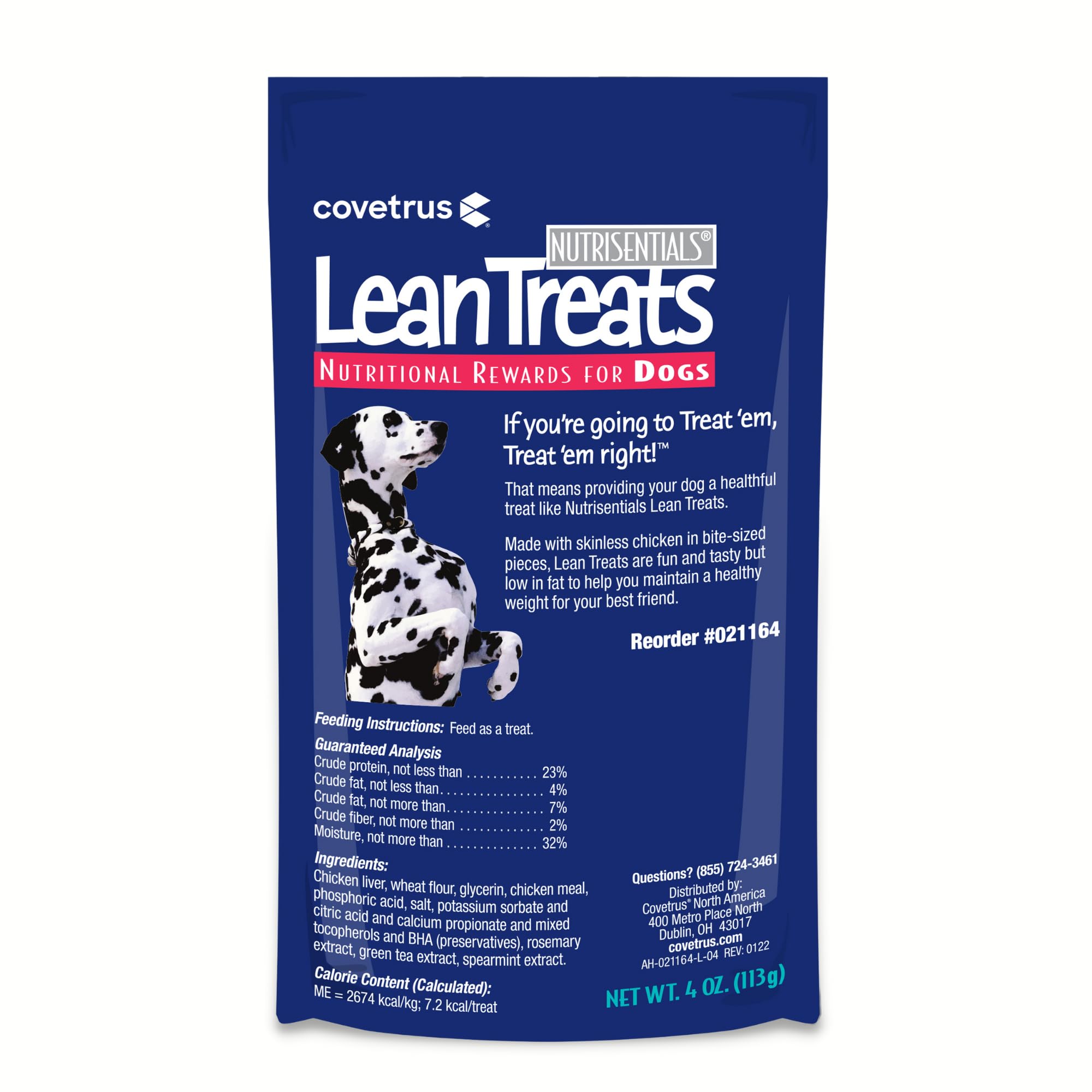 Nutrisential Lean Treats for Dogs - Low Fat Soft Dog Treats for All Sizes (Small, Medium, Large) - Healthy Chicken Flavor K9 Training Snacks - 4oz Pack - Perfect for Weight Management & Obedience Training