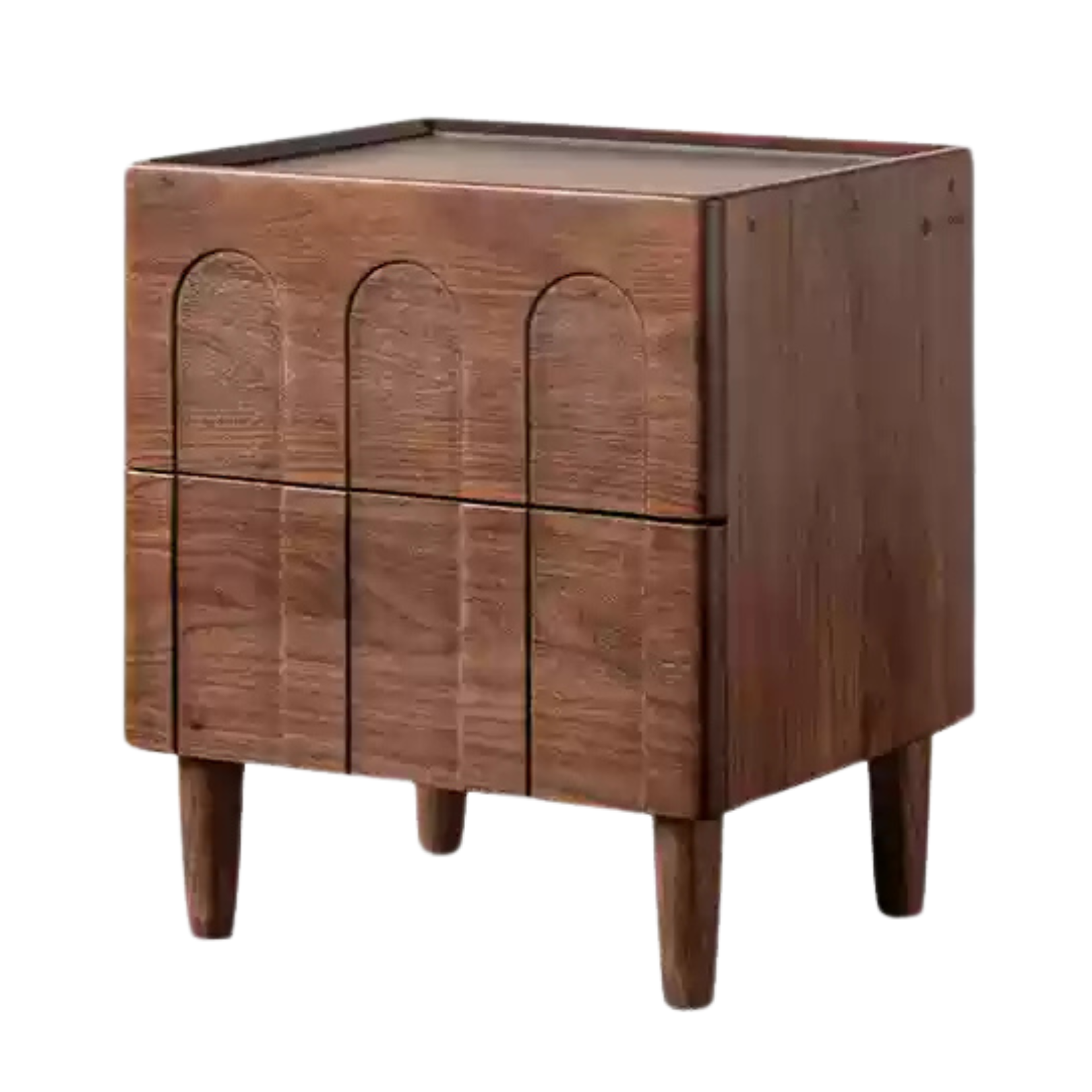 18.5x13.7x18.8 inch / 47x35x48cm / Rich Dark Walnut color / Nightstand