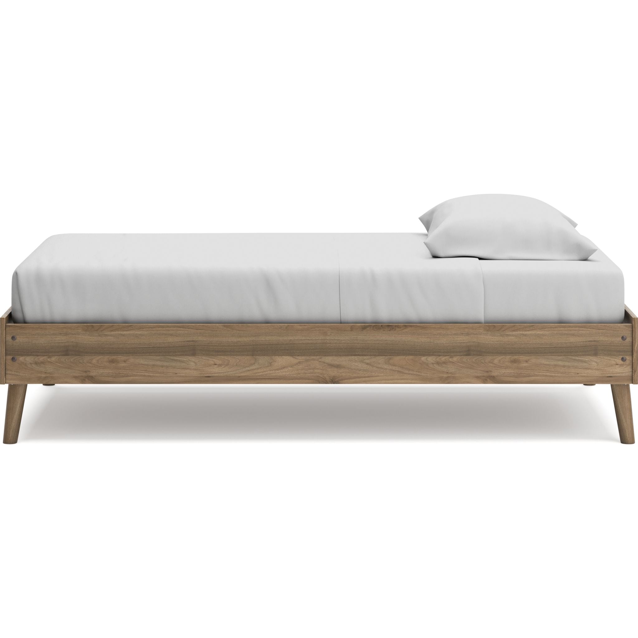 Aprilyn Twin Platform Bed Frame - Solid Wood, Honey Finish - Modern Minimalist Design for Kids, Teens & Guest Rooms - Perfect for Small Spaces & Loft Beds