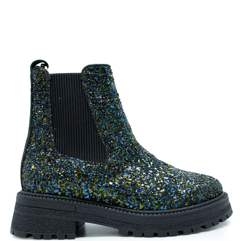 Angulus Teal Glitter Boots for Girls - Waterproof Winter Snow Boots with Sparkly Shiny Finish | Perfect for School, Playdates & Holiday Parties