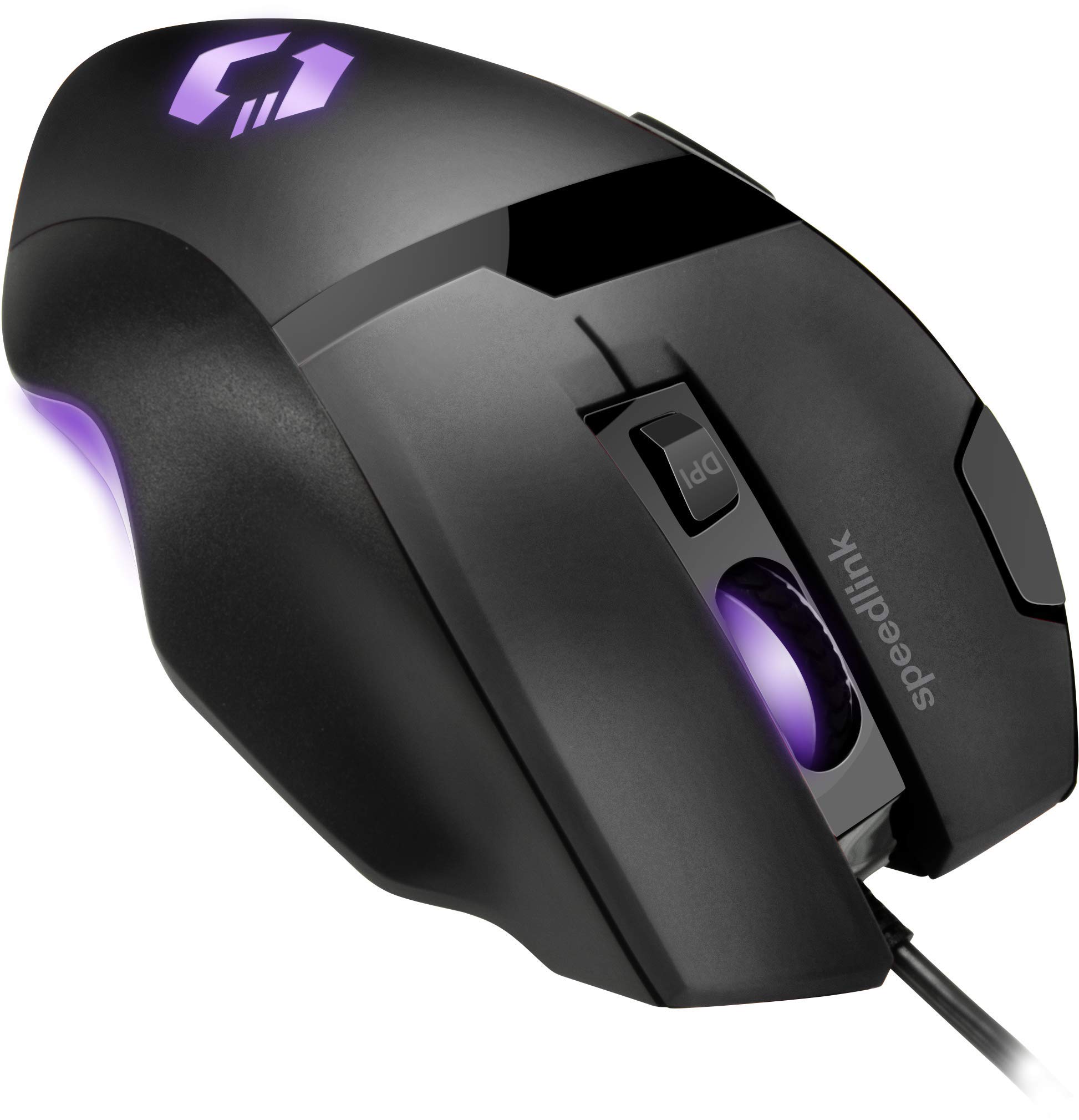 Speedlink VADES Wired Gaming Mouse with RGB Lighting - 2400 DPI, 5 Programmable Buttons, DPI Switch & Rapid Fire - Ergonomic USB PC Gaming Mouse for FPS, MOBA, eSports (Black) - Perfect for Competitive Gaming & Long Sessions
