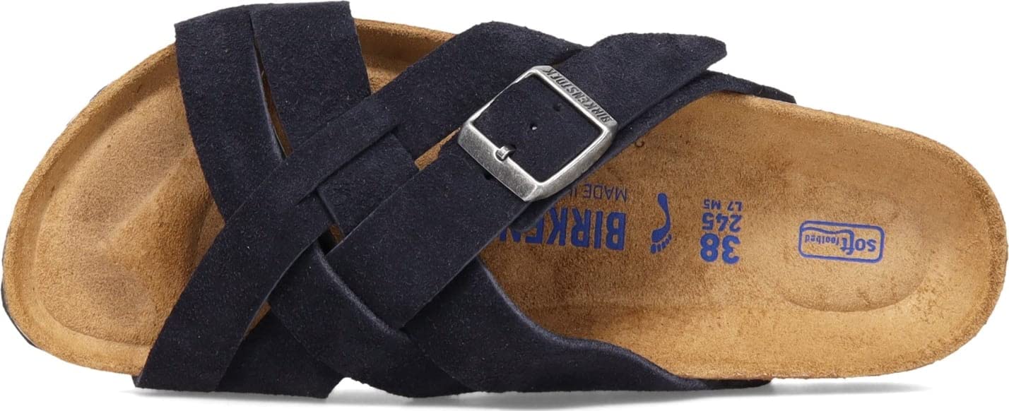Birkenstock Men's Lugano Soft Footbed Sandals in Tobacco Oil Leather - Comfortable & Durable for Walking, Travel & Casual Wear