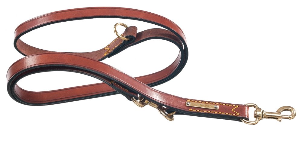 Premium Classic Leather Double Training Dog Leash - 1