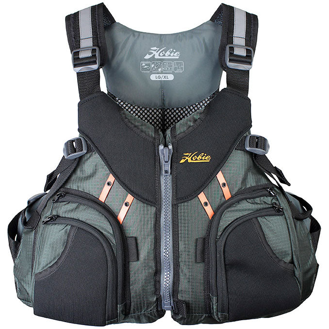 Hobie Fish ThinBack Life Jacket (PFD) - USCG Approved Comfortable Fishing Vest for Kayaking & Boating Safety Gear