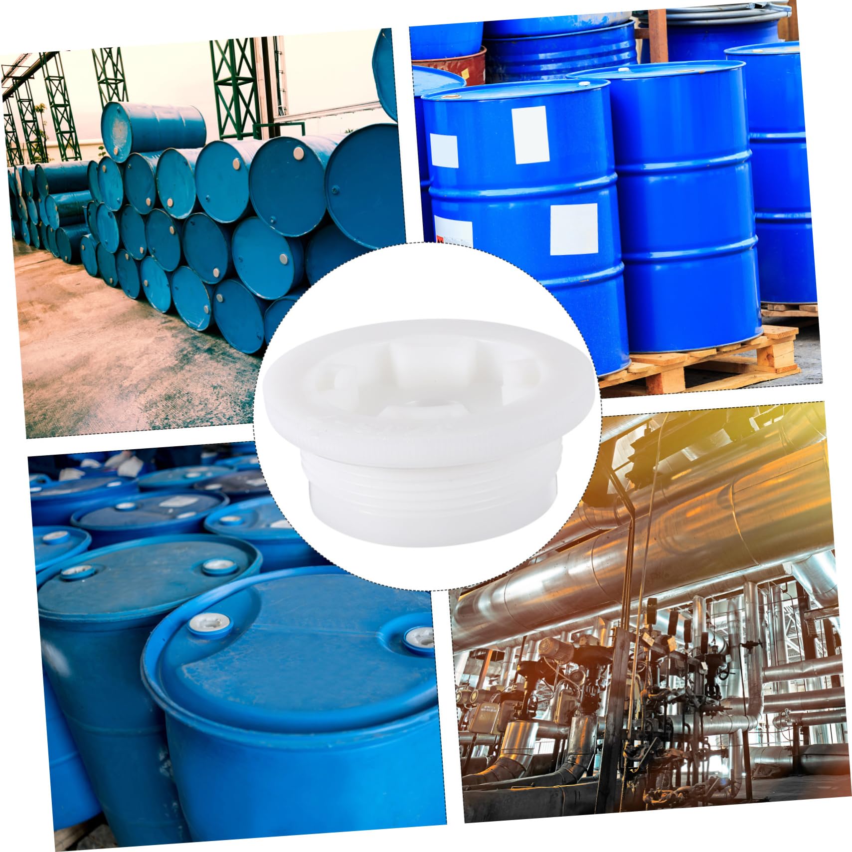 10 Pcs Plastic Bucket Lids - Screw-On Waterproof Covers for Chemical & Water Buckets - Anti-Splash Threaded Sealing Caps - Ideal for Storage, Transport & Outdoor Use
