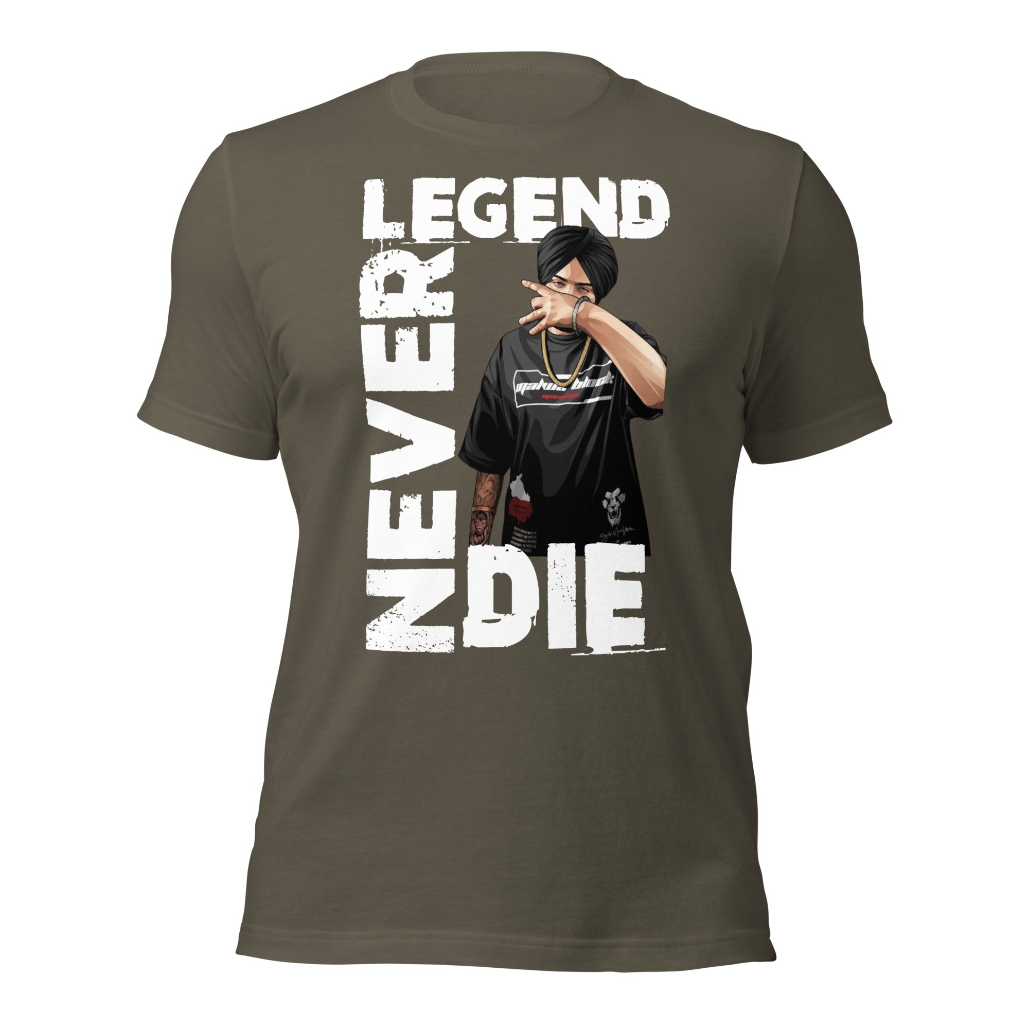 Sidhu Moosewala Legends Never Die Unisex T-Shirt - Comfortable Cotton Tee for Men & Women - Perfect for Concerts, Casual Wear & Fan Merchandise