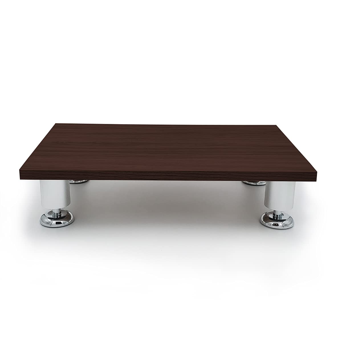 Wooden Monitor Stand Riser - Adjustable Computer & Laptop Stand with Storage Shelf for Home Office, Holds Up to 150 lbs (68 kg) - Perfect for Desk Organization, TV Stand, Printer Shelf & Kitchen Counter Storage (Brown)