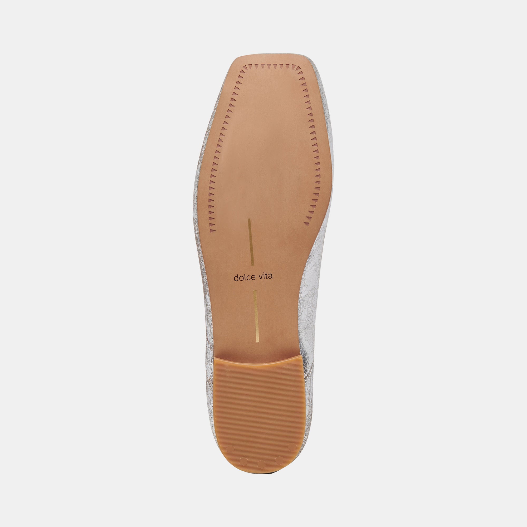 ANISA WIDE BALLET FLATS - Silver Distressed Leather Women's Shoes | Comfortable Slip-On Flats for Casual Wear, Office & Everyday Use