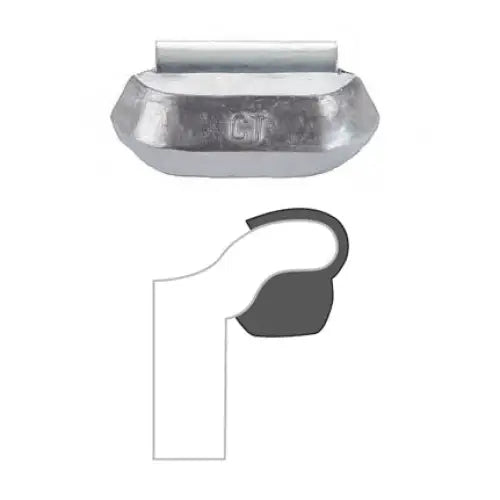 AA CT Uncoated Zinc Clip-On Wheel Weights for Cars & Trucks - Perfect for Balancing Tires & Smooth Rides
