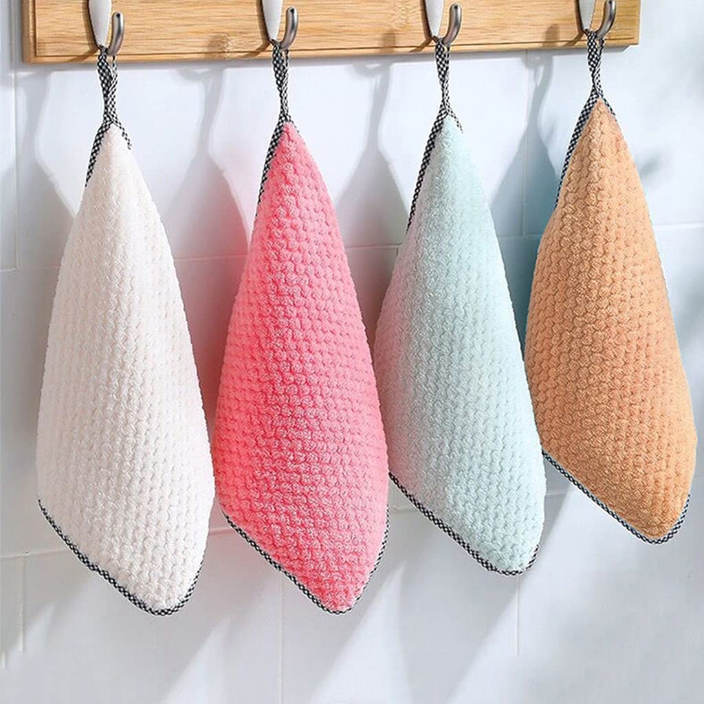 CHYSP Kitchen Daily Dish Towel - Thickened Absorbent Dish Cloth, Non-Stick Oil Scouring Pad for Table Cleaning, Perfect for Kitchen, Dining, and Household Use