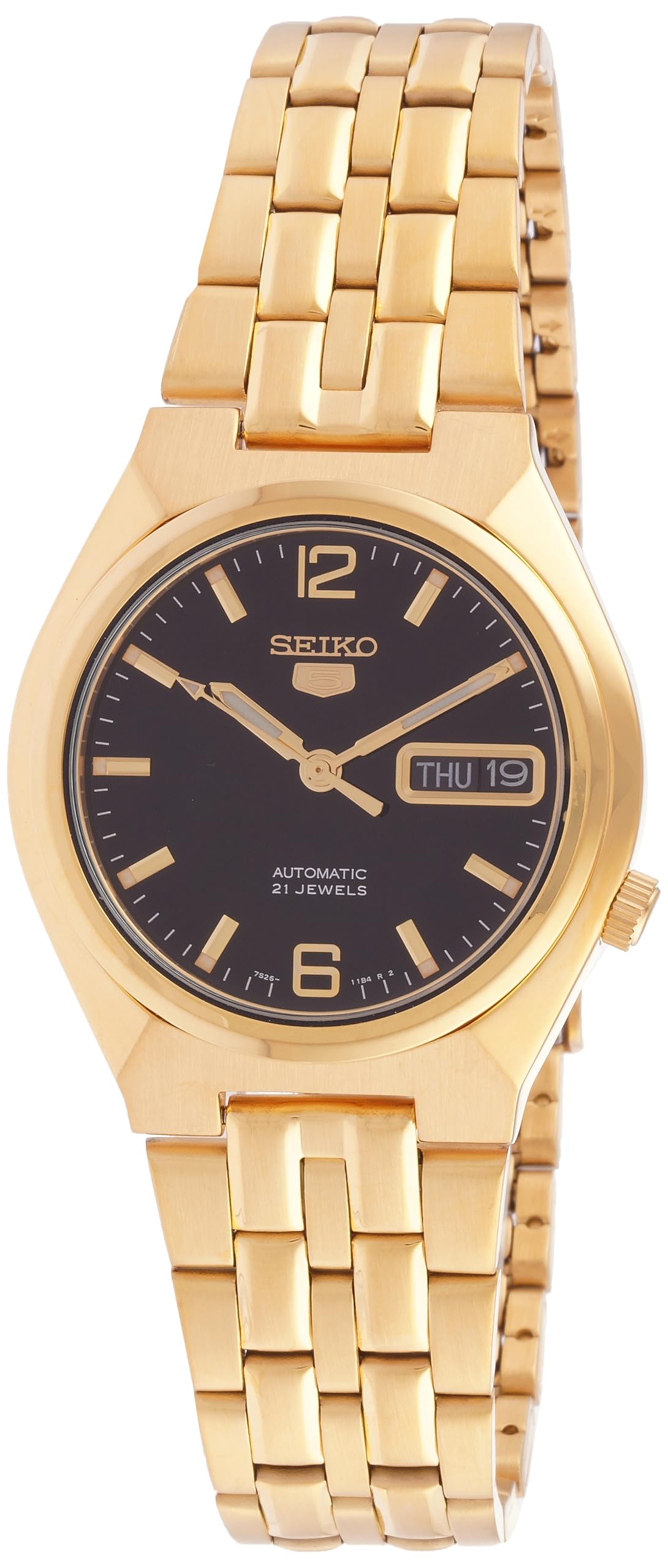 SEIKO 5 Automatic Black Dial Men's Watch SNKL66 - Stainless Steel Japanese Movement, Casual & Dress Timepiece for Business, Office & Everyday Wear