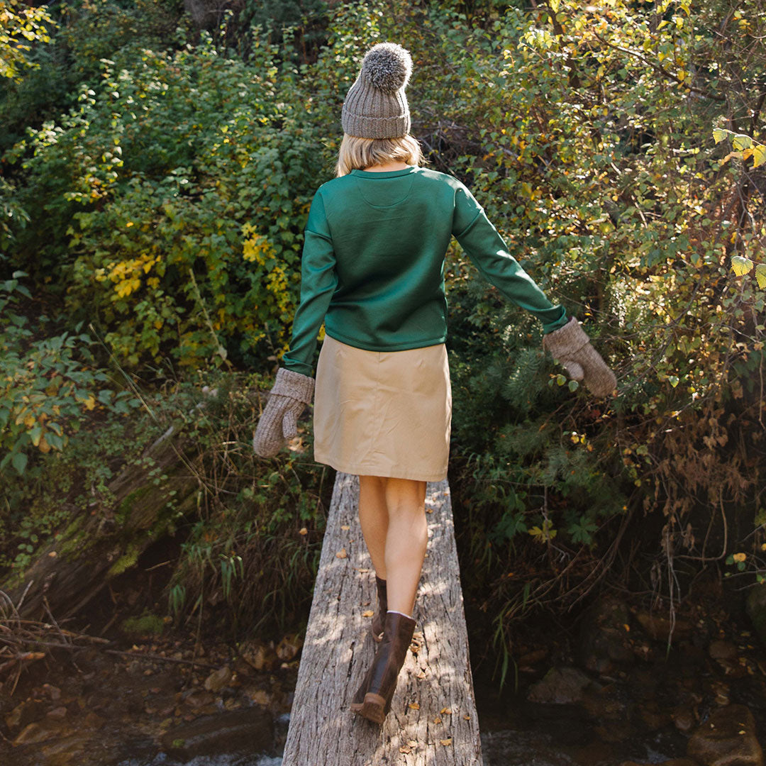 Brighton Women's Emerald Green Pullover Sweater - Cozy Knit Casual Wear for Fall & Winter | Perfect for Office, Travel & Outdoor Activities