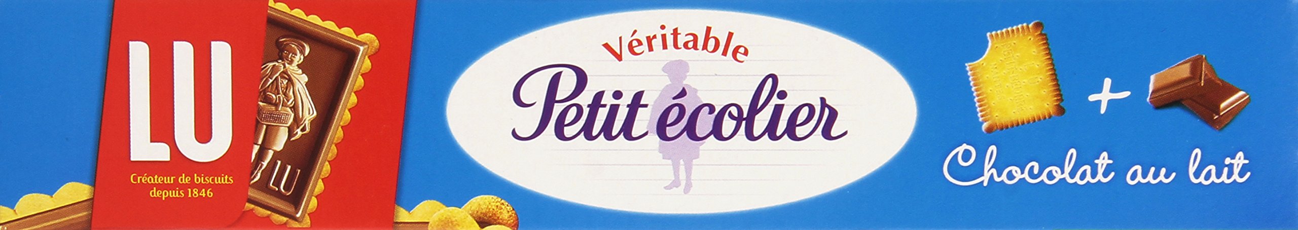 LU Veritable Petit Ecolier Milk Chocolate Biscuits 150g - Delicious French Cookies for Tea Time, Gifts & Snacking