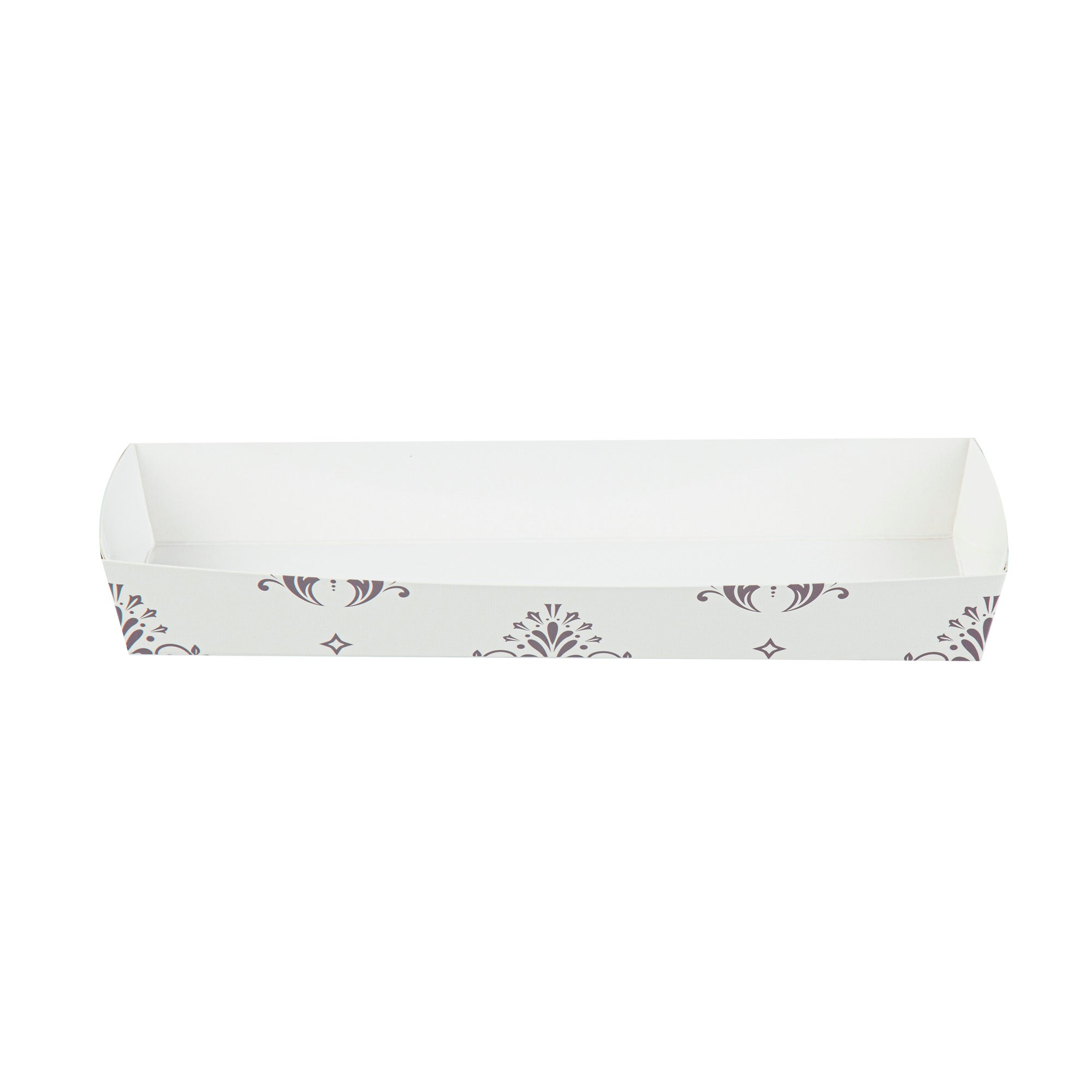 Bake Tek 13 oz Beige Vintage Floral Greaseproof Baking Tray - 10.75