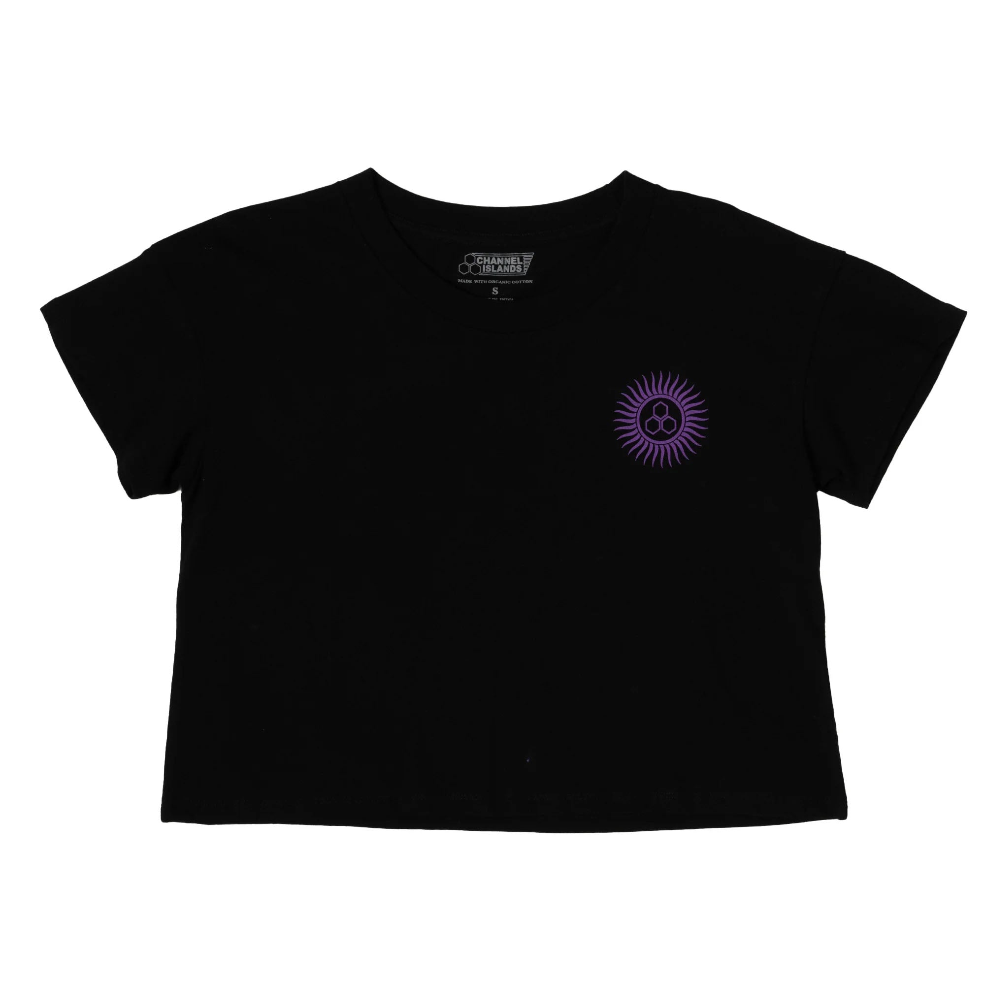 Channel Islands Women's Short Sleeve Crop Top T-Shirt - Black | Casual Summer Wear, Beach Outfits, Street Style Fashion