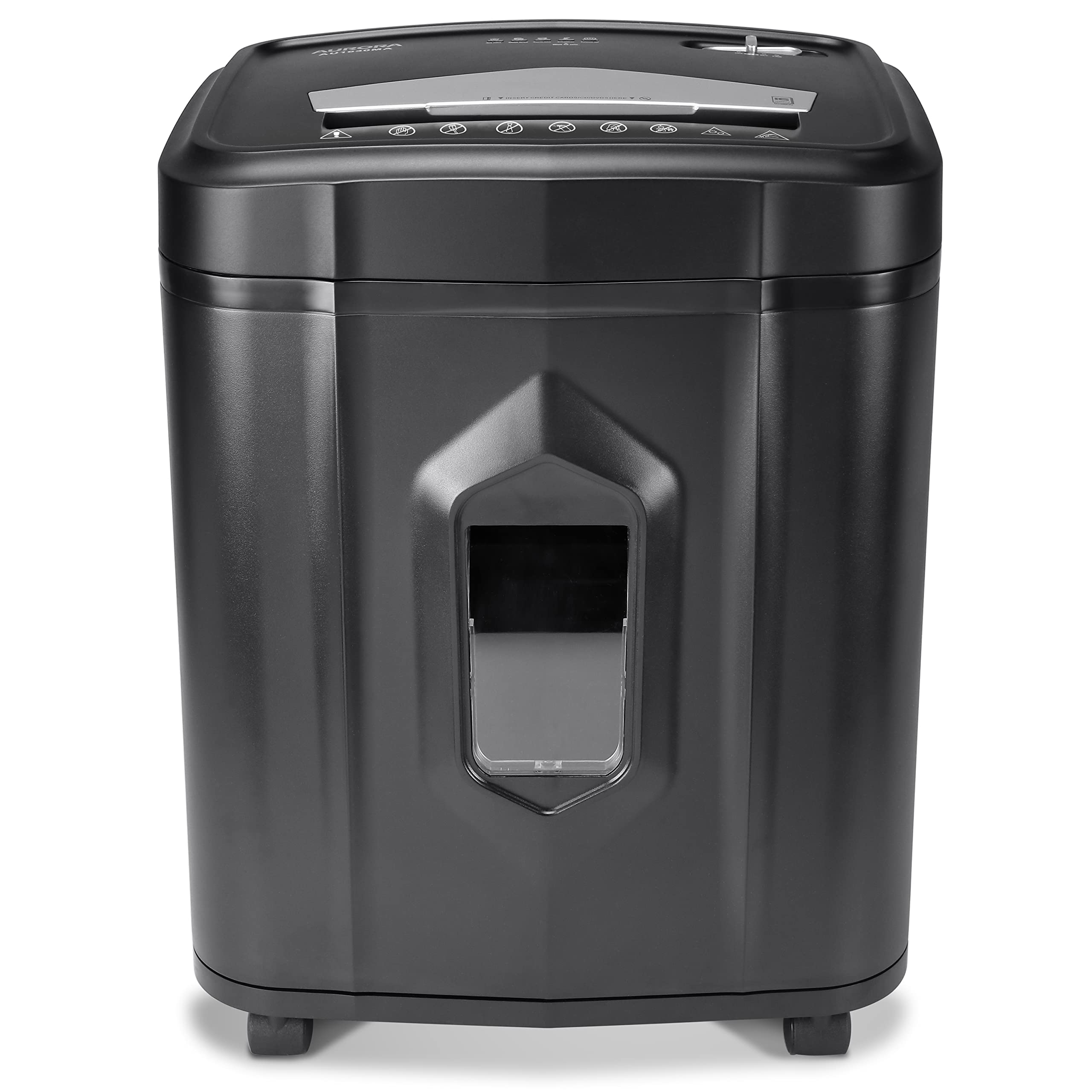 Aurora AU1630MA 16-Sheet Micro-Cut Paper Shredder with CD/Credit Card Slot - Anti-Jam Technology, 10-Min Continuous Runtime - Ideal for Home Office & Small Business Document Security