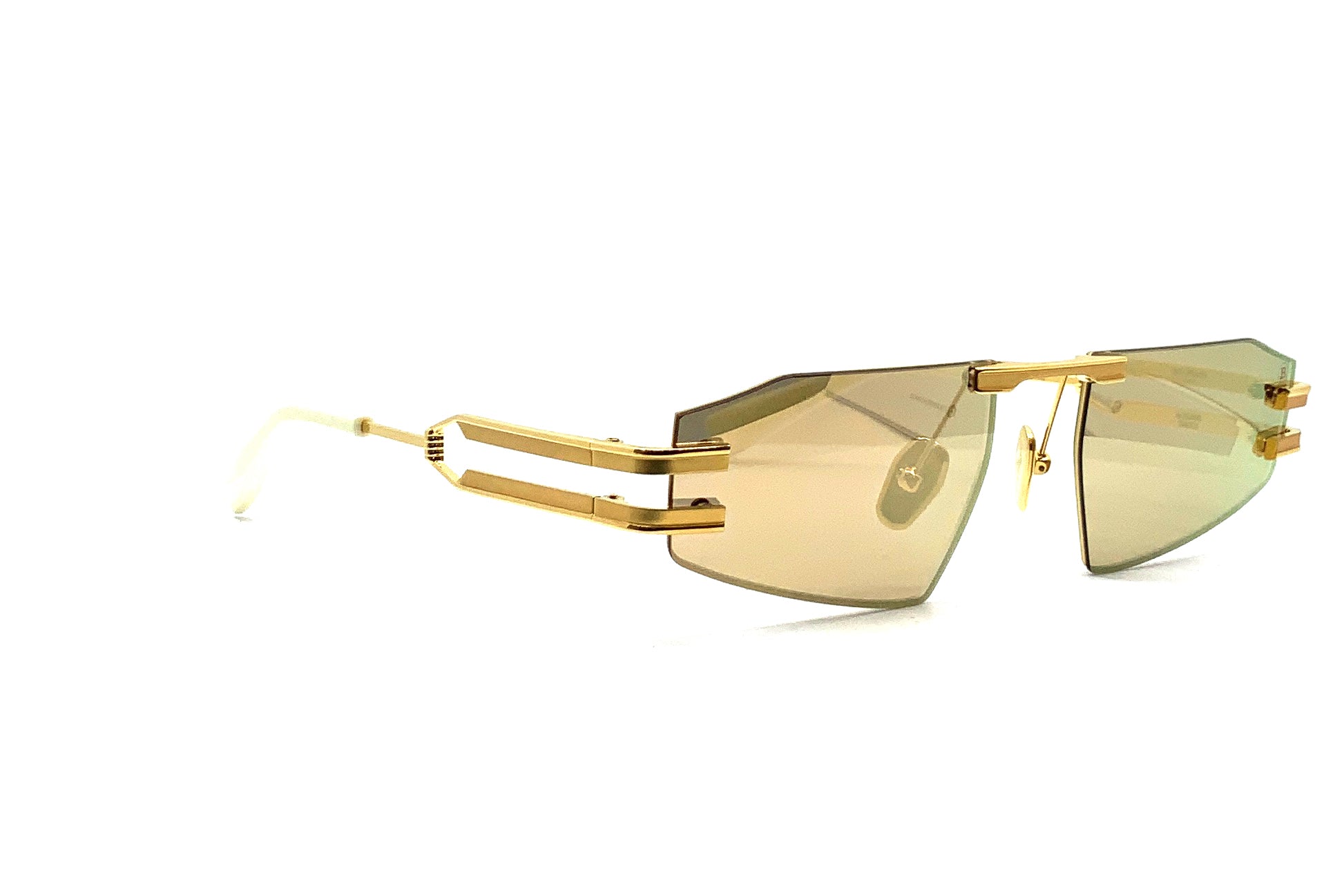 Balmain Fixe II Sunglasses - Gold/Bone Frame Luxury Designer Shades for Men & Women | Perfect for Outdoor Activities, Travel & Fashion Statements