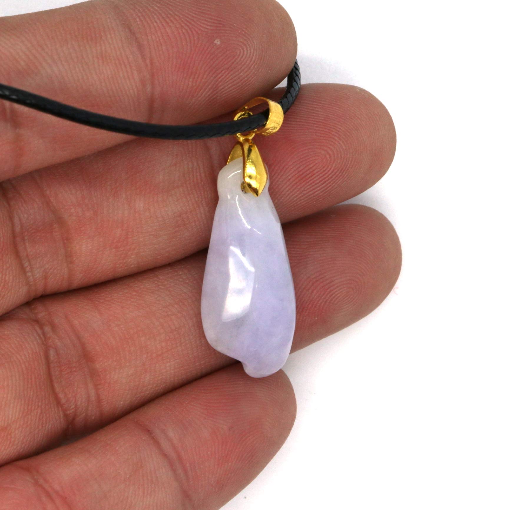 Certified Type A Jadeite Jade Pendant Necklace - Elegant Water Drop Design for Women | Perfect Gift for Birthday, Anniversary & Special Occasions