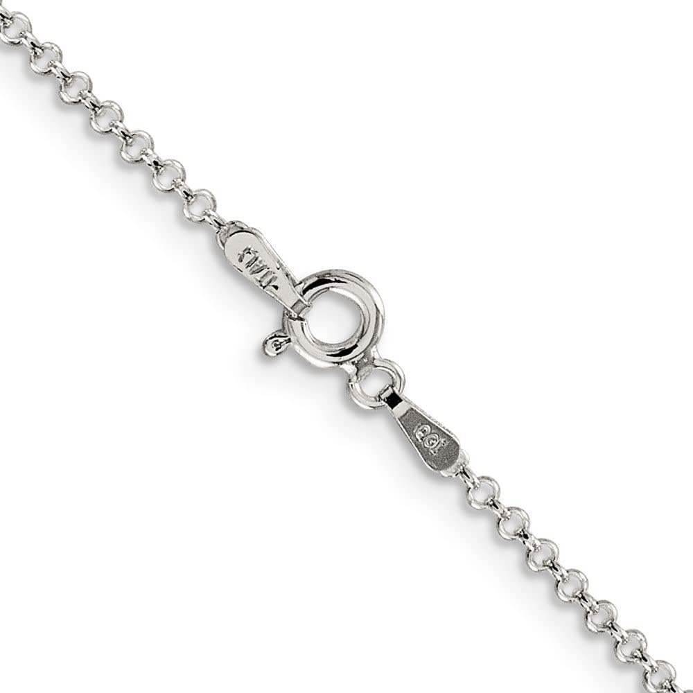 Sterling Silver 1.5mm Rolo Chain Necklace for Women - Durable & Hypoallergenic Jewelry for Everyday Wear, Layering & Gift Giving | Diamond2Deal