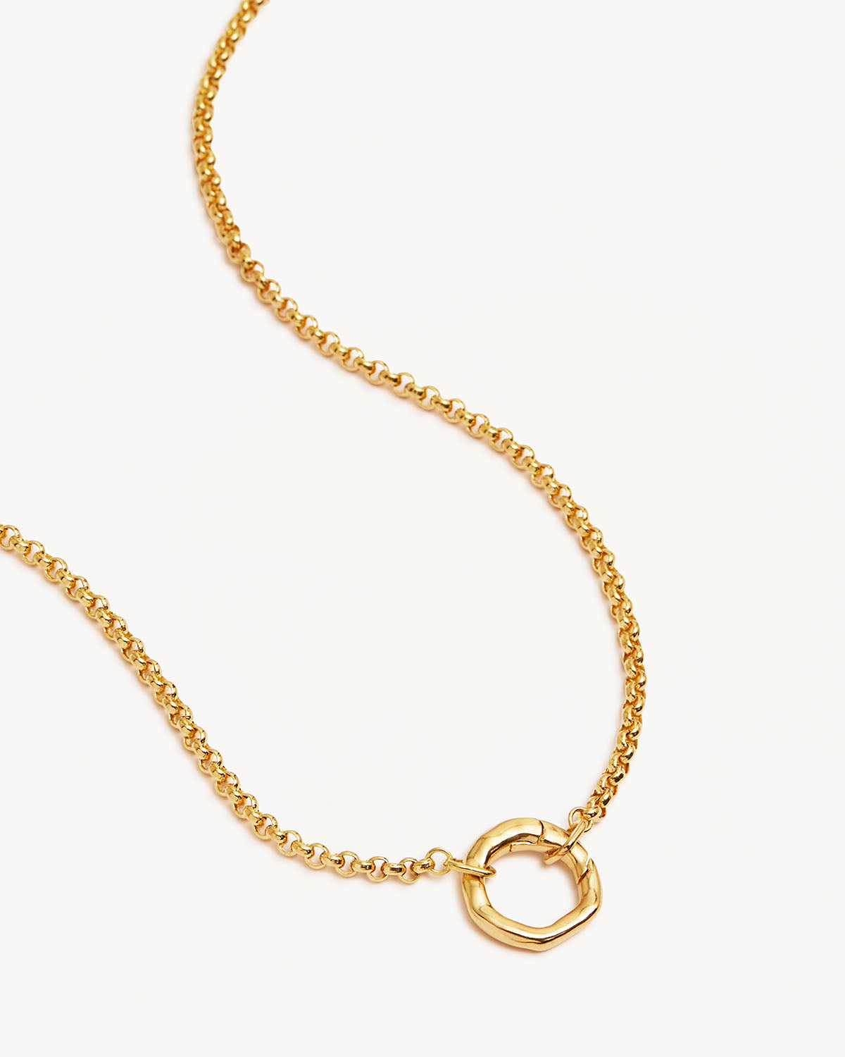 18K Gold Vermeil Horizon Annex Link Necklace for Women - Elegant Layered Chain Jewelry for Everyday Wear, Gift Giving & Special Occasions