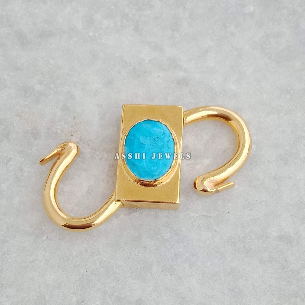 14K Yellow Gold Handmade Turquoise Padlock Jewelry - Elegant Lock Pendant Necklace for Women, Boho Chic Accessories for Everyday Wear & Special Occasions