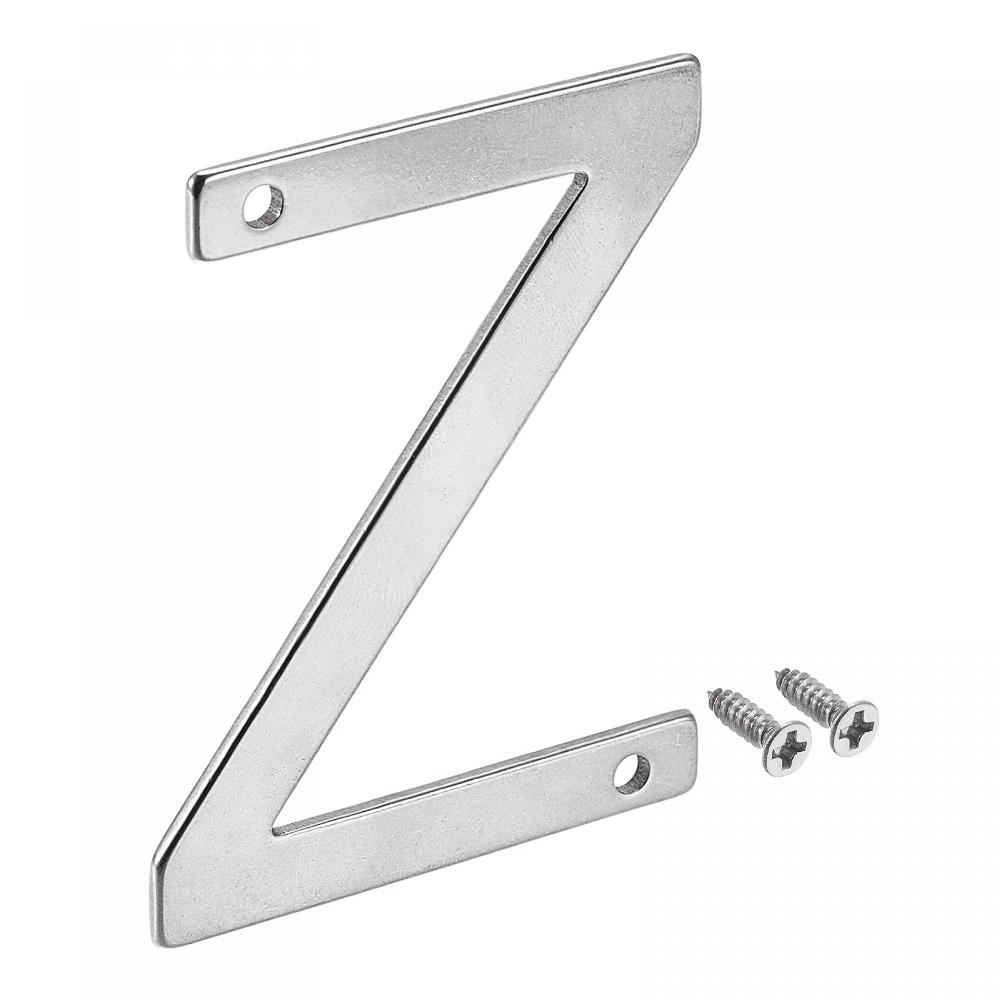 uxcell 2.76 Inch Stainless Steel Letter Z - Polished Mailbox, Hotel & Door Address Sign for Home, Business & Office Decor