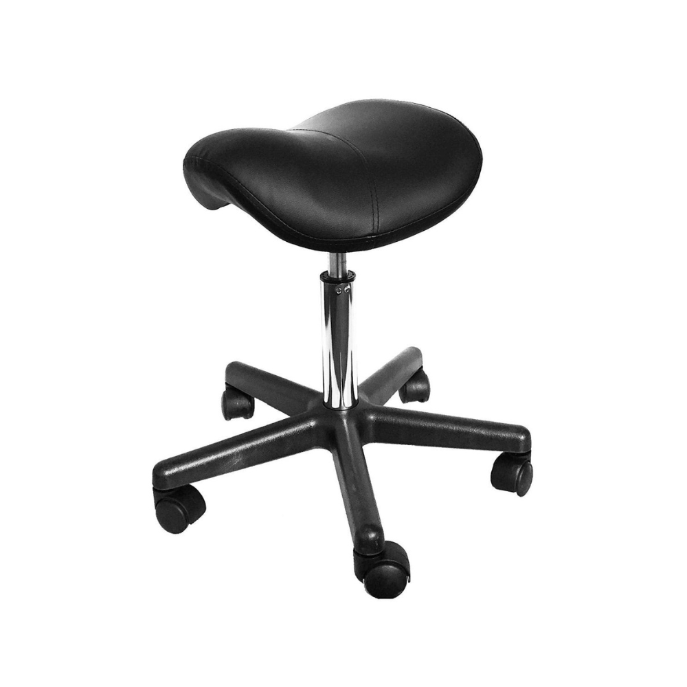 Ergonomic Hydraulic Saddle Stool - Adjustable Height Rolling Office Chair for Dentists, Nurses & Hair Stylists - Comfortable Seat for Long Work Hours in Clinics, Salons & Labs