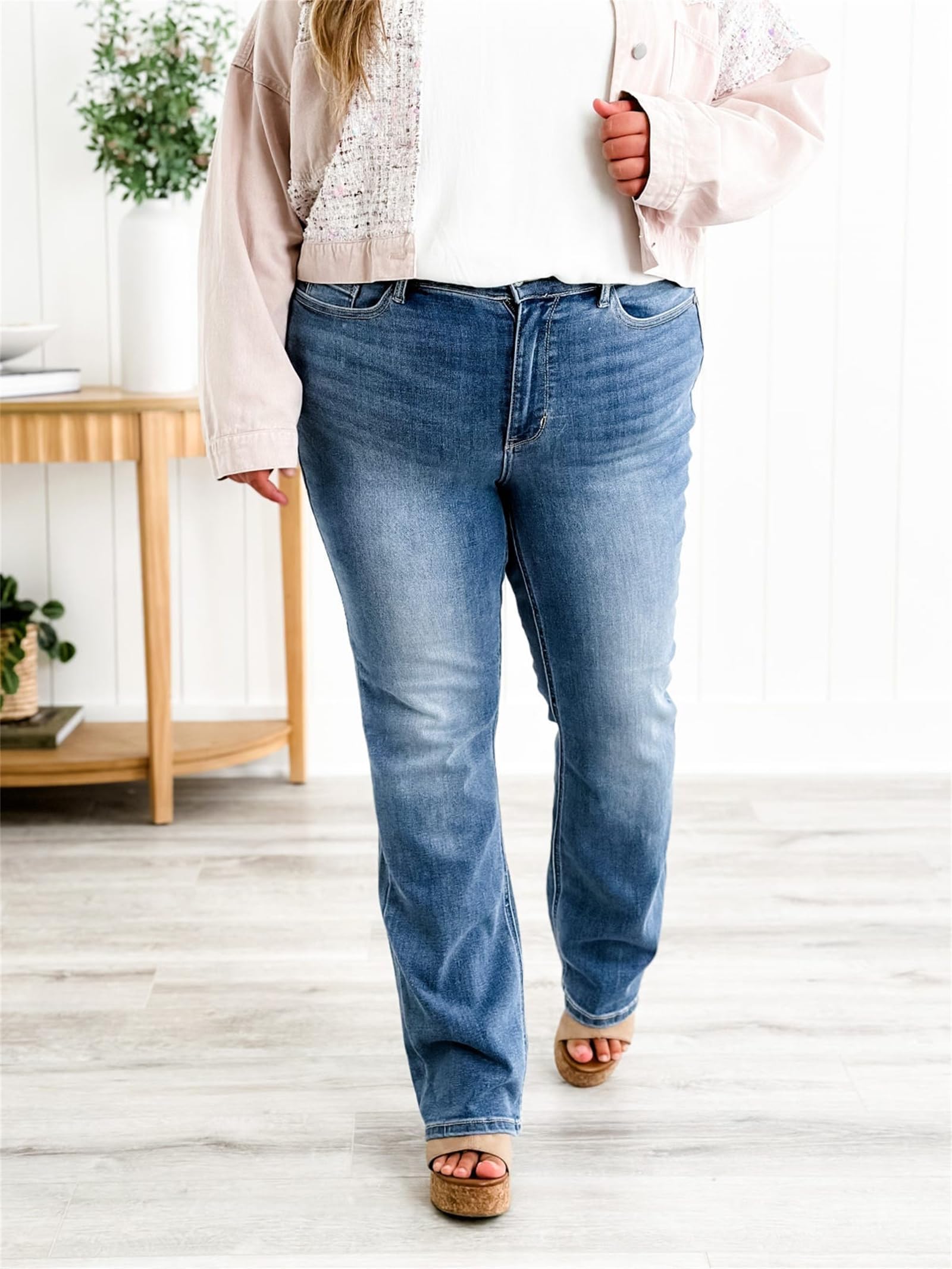 GERRIT Holy Grail Tummy Control Bootcut Jeans for Women - High Waisted Stretchy Denim Pants - Perfect for Work, Casual Wear & Night Out