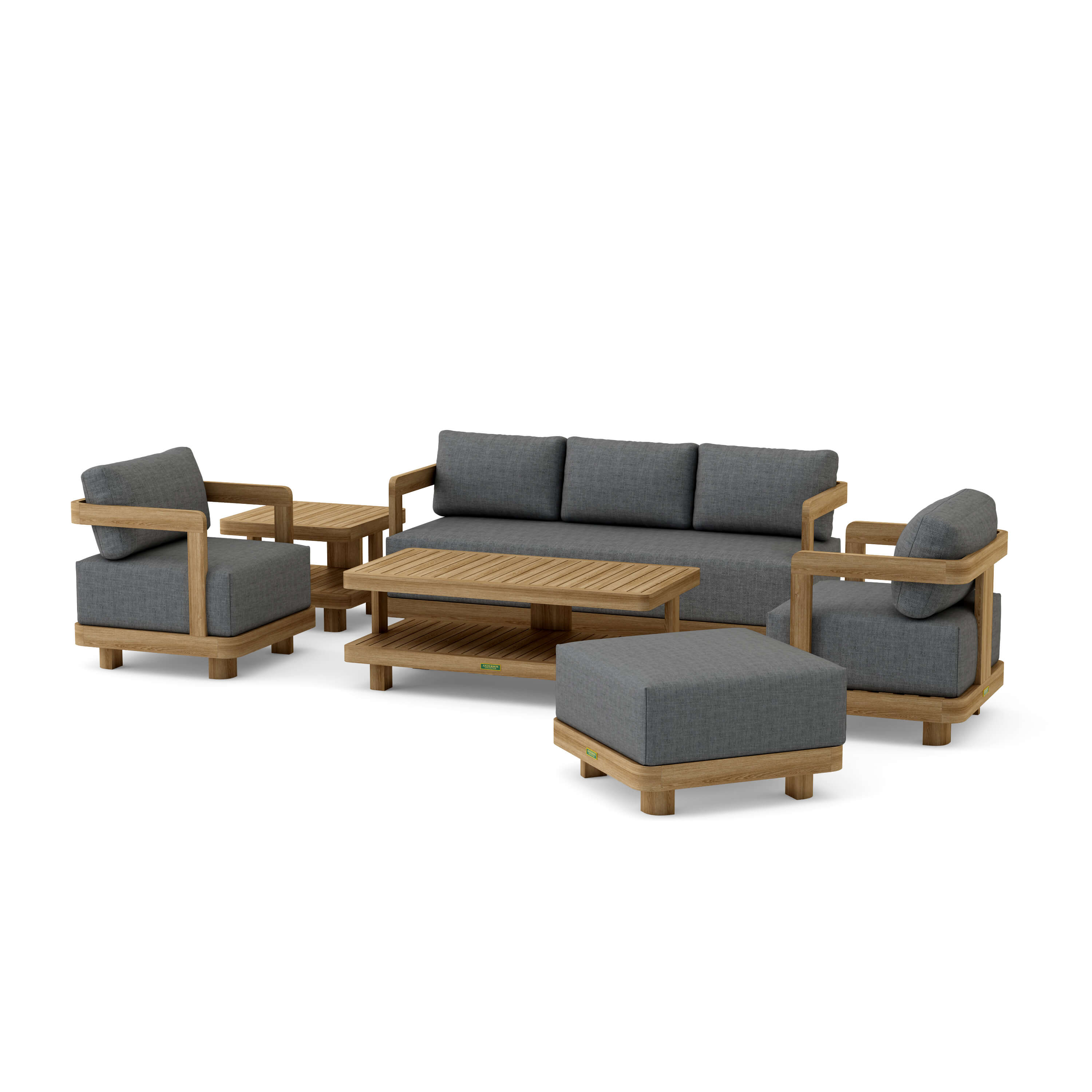 Granada 6-Piece Deep Seating Patio Furniture Set - Outdoor Wicker Sofa Sectional with Cushions for Garden, Poolside & Backyard Relaxation