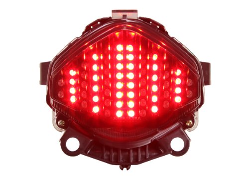 Sequential LED Tail Lights with Smoke Lens - Compatible with Honda CBR500R, CB500X, CB500F (2013-2015 Models) - Upgrade Motorcycle Safety & Style for Night Riding