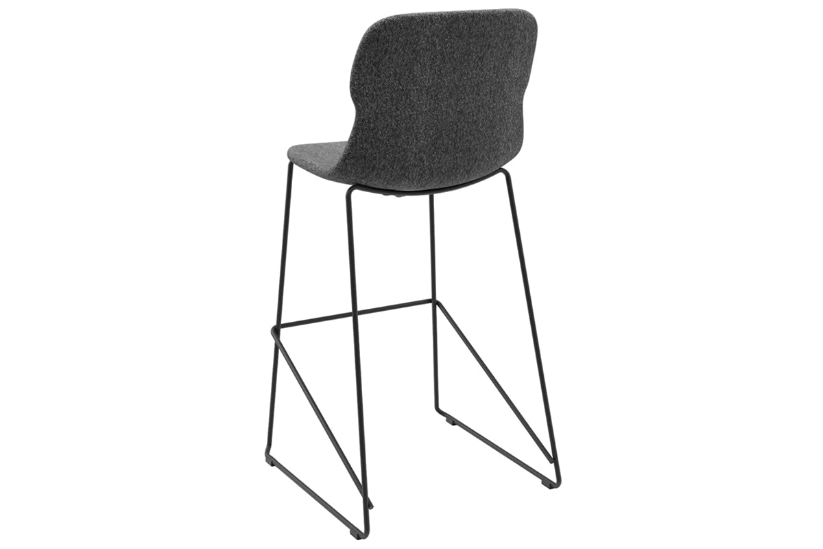 Sammy Counter Stool with Sled Base - 30 Inch Seat Height, Fabric Upholstered Bar Stool for Kitchen Island, Breakfast Nook & Home Bar Decor