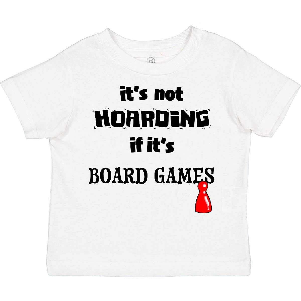 Inktastic It's Not Hoarding If It's Board Games Toddler T-Shirt - Perfect for Family Game Nights & Playdates