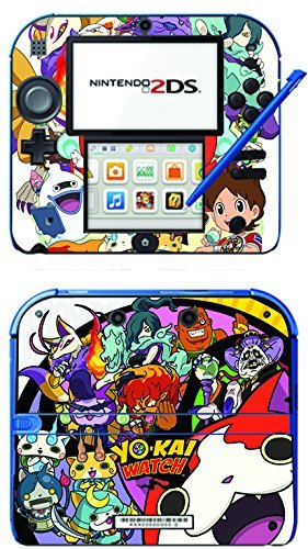 Yo-Kai Watch Game Skin Decal for Nintendo 2DS Console - Protective Cover with Anime Design, Perfect for Gaming Enthusiasts & Kids