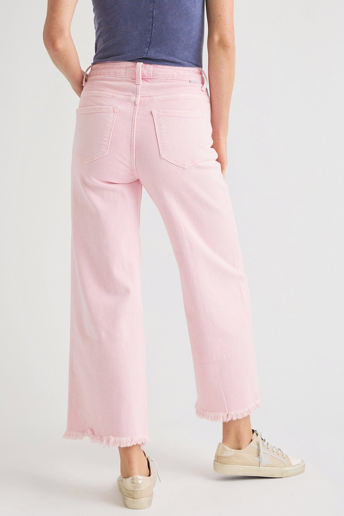 Risen Marlo Wide Leg Crop Jeans for Women - High Waist Distressed Denim Pants - Casual & Trendy Outfit for Streetwear, Date Night, and Everyday Wear