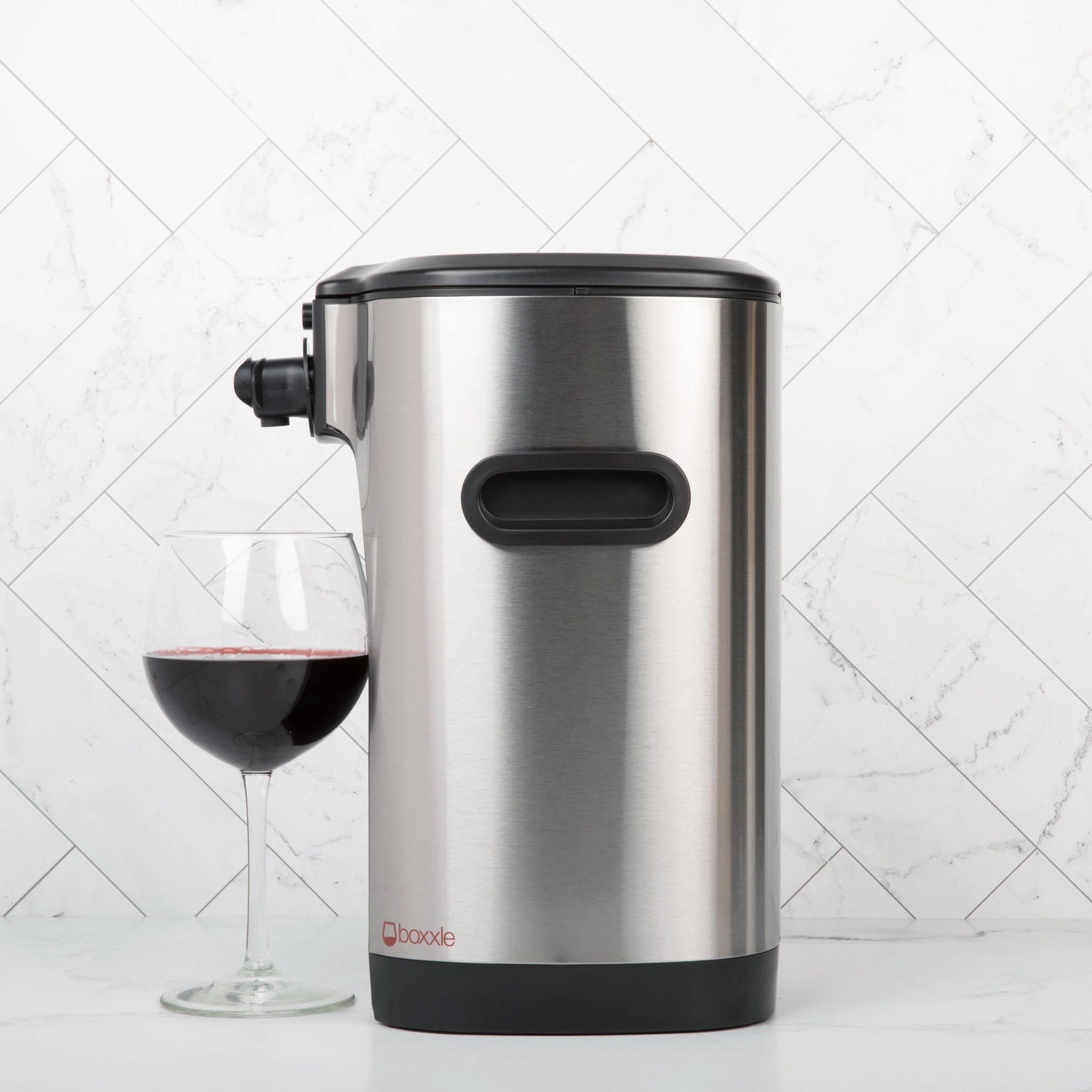 Premium 3L Stainless Steel Box Wine Dispenser - Elegant & Efficient Wine Preservation System - Keeps Wine Fresh Up to 6 Weeks - Perfect for Home Bars, Parties, Outdoor Picnics & Office Use